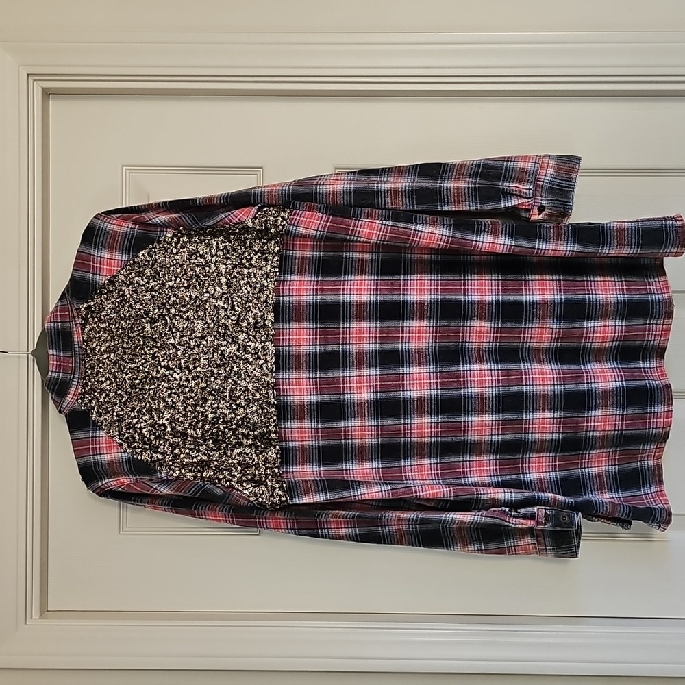 Free People Sequin Western Flannel Top - Picture 2 of 16